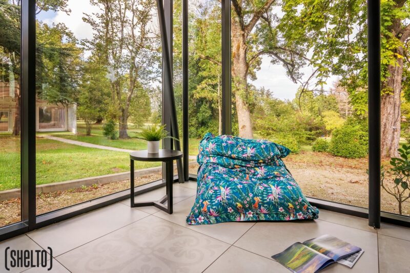 Poufs SHELTO piscine jardin intérieur