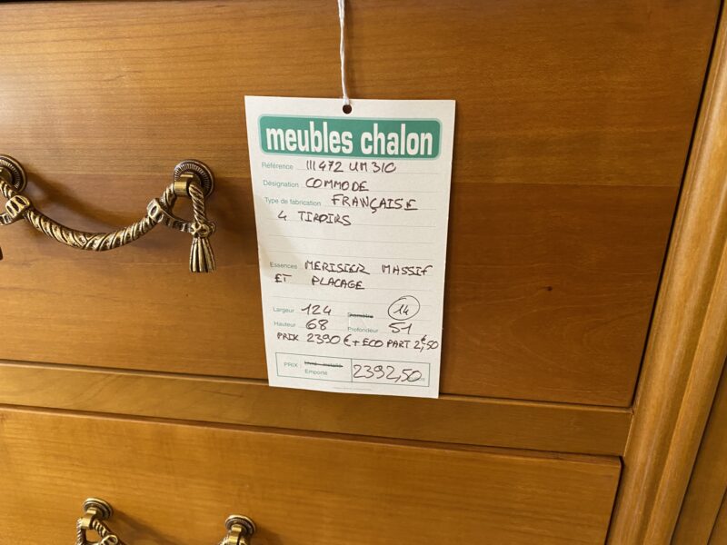Commode pantalonnière merisier