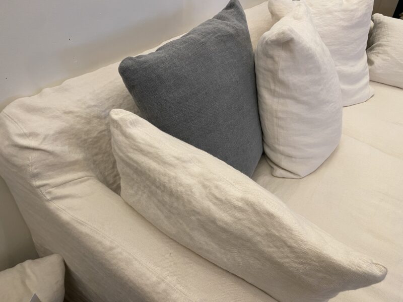 cosy canapé de charme chamonix de home spirit lin blanc et coussins bleu gris meubles chalon 07500 26000