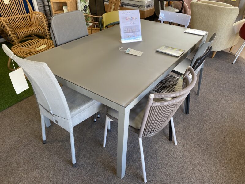 Table outdoor exterieur alu et verre