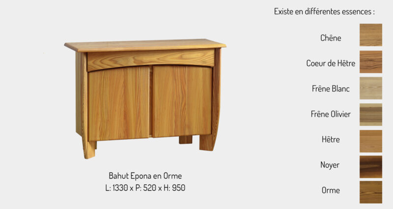 Bahut EPONA de TAGLAN bois massif