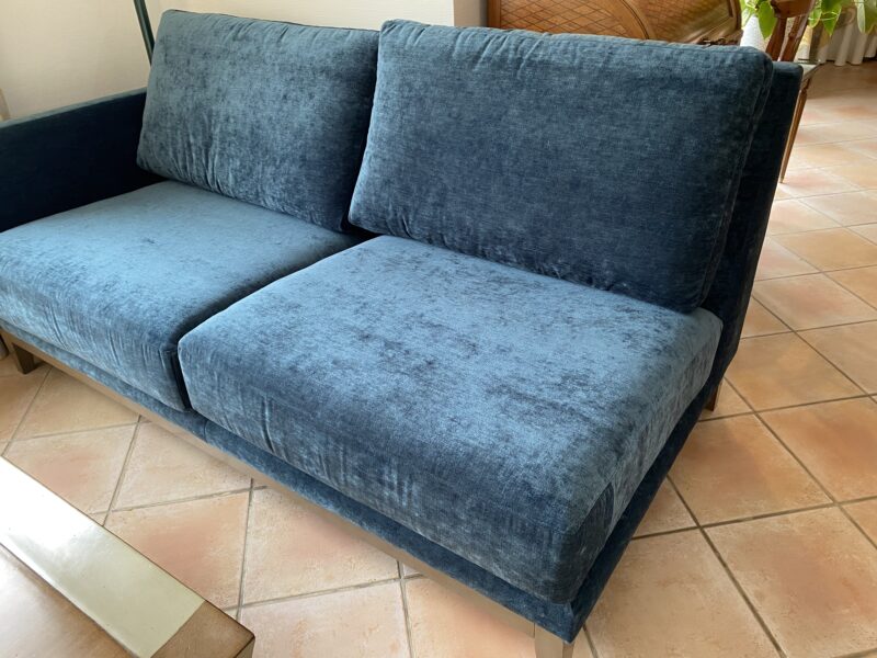 batard beaubourg ralph m fabrication Française haut de gamme tissu bleu contemporain meubles chalon 07500 guilherand granges valence 26000