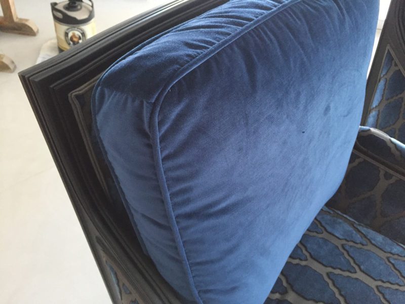 Bergères velour bleu