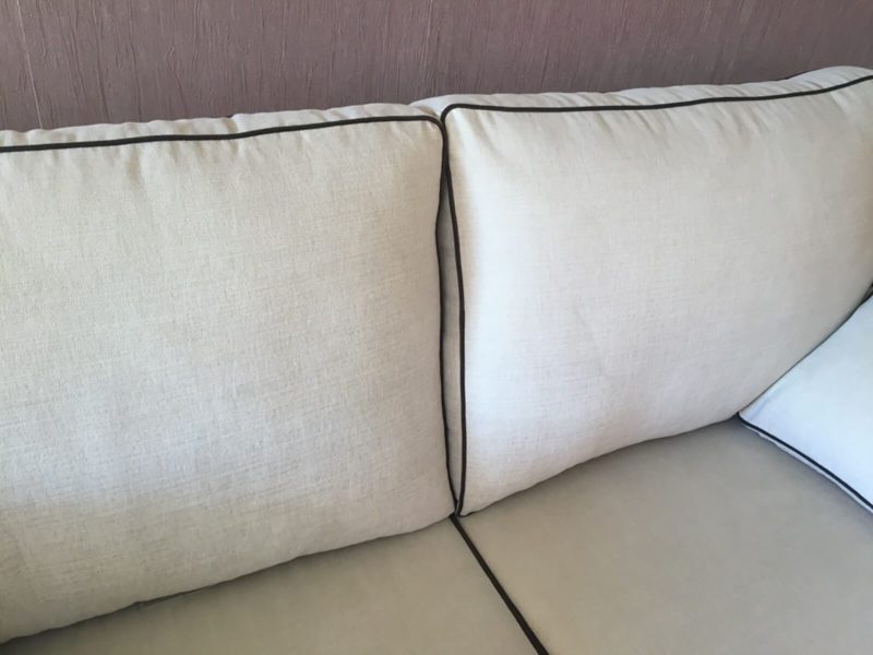 Canapé Capucine tissu gris clair