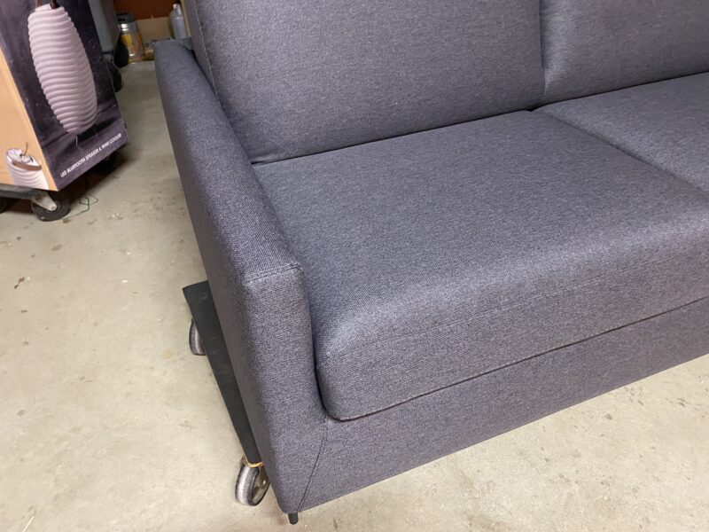 accoudoir canapé convertible rapido TEO de VITARELAX tissu gris matelas 13 cm meubles chalon contemporain pas cher (1)
