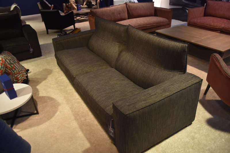 Canapé avec têtières tissu anthracite