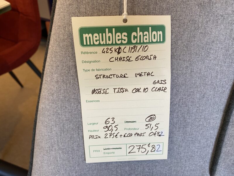 Chaise gloria