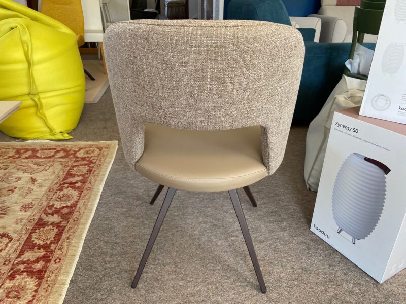 chaise julie skai et tissu de européa pieds métal pivotant meubles chalon 07 26 07500 26000 ARDECHE DROME (1)