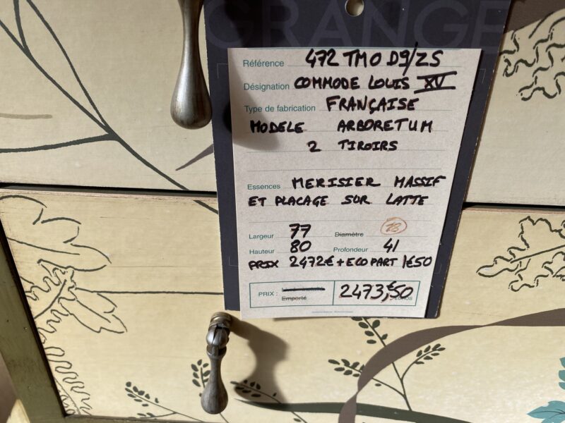 Commode tiroir décor nénuphar