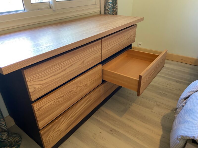 commode double taglan carrée contemporaine orme massif meubles chalon (4)