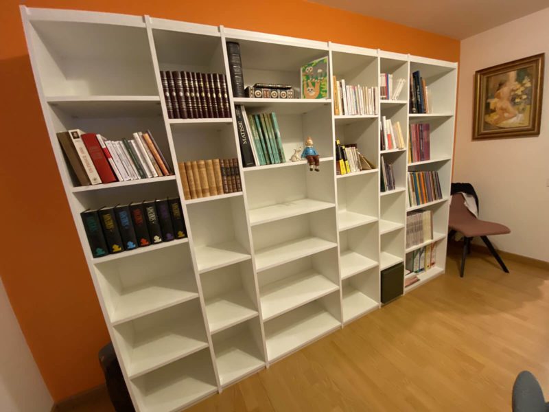 Bibliothèque ouverte laque blanche