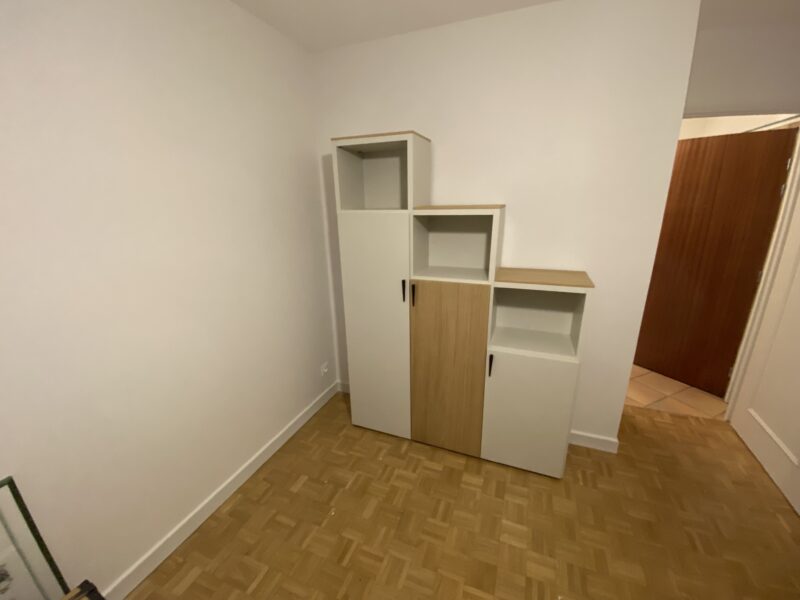 Ensemble contemporain d'éléments modulable laque et décor bois 3 niveaux