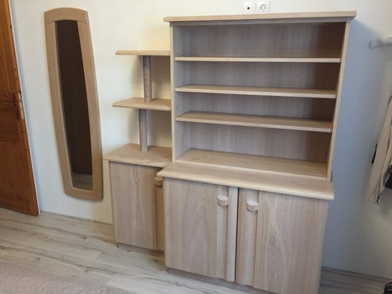 Ensemble d'éléments modulable contemporain en orme