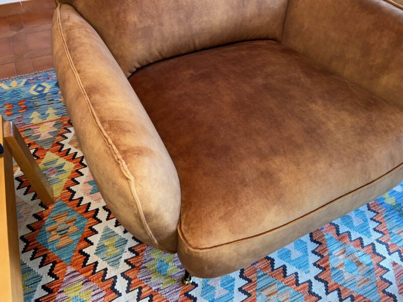 fauteuil gabbie de sourice velour rouille meubles chalon (2)