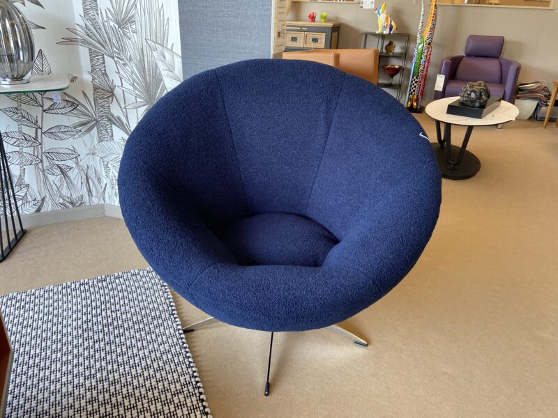 fauteuil pivotant contemporain bouclette bleue ralph m meuble chalon 07500 valence guilherand (1)