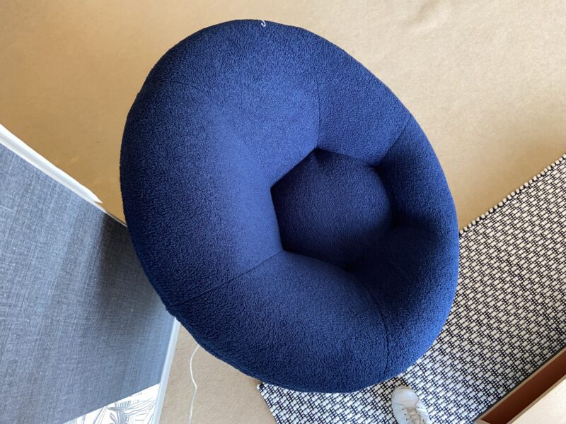 fauteuil pivotant contemporain bouclette bleue ralph m meuble chalon 07500 valence guilherand (1)