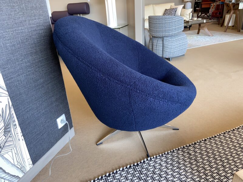 fauteuil pivotant contemporain bouclette bleue ralph m meuble chalon 07500 valence guilherand (1)