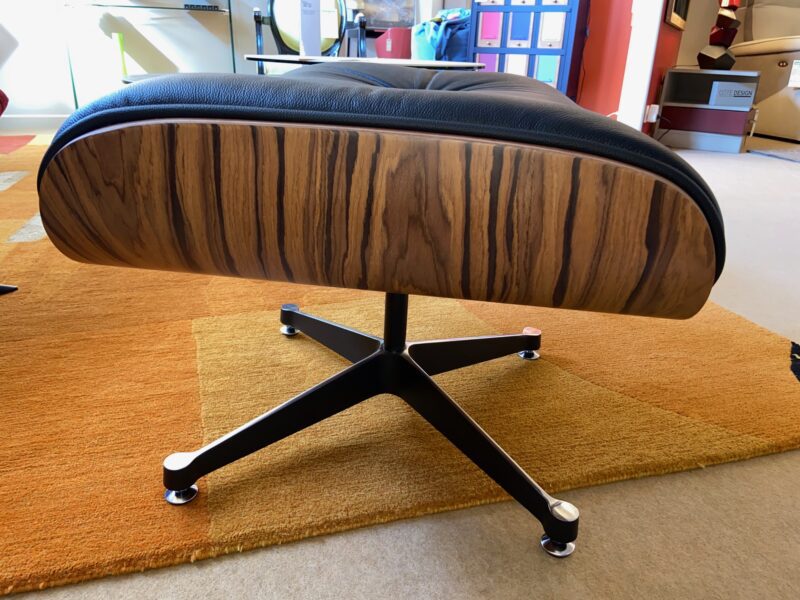 fauteuil pivotant cuir et palissandre contemporain petite dimension avec ottoman meuble chalon 07 26 07500 26000 guilherand valence 07 26 (1)