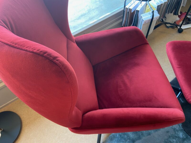 fauteuil relax velour bordeau de KEBE pivotant meubles chalon valence guilherand 26 07 (1)