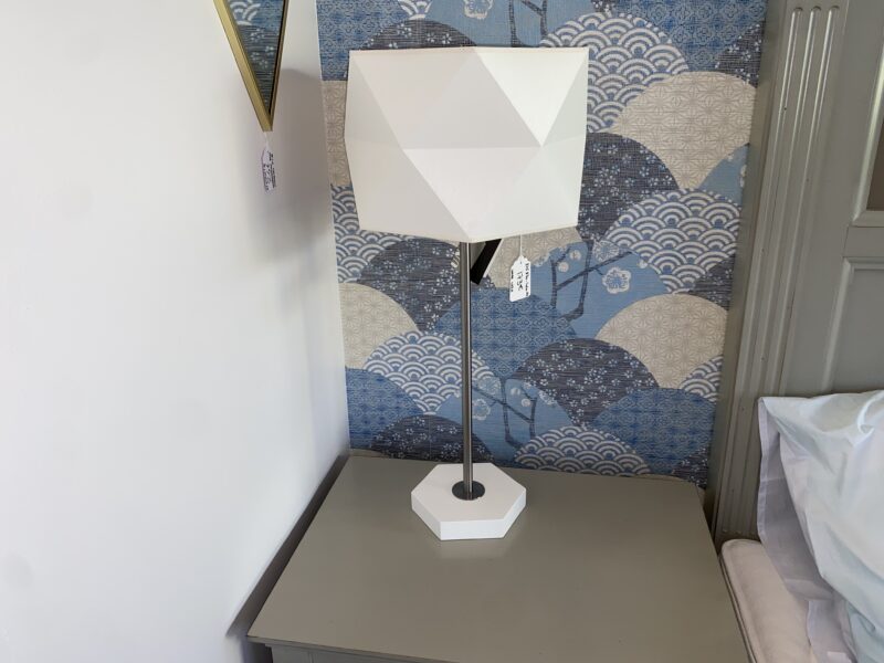 Lampe design abat jour géométrique