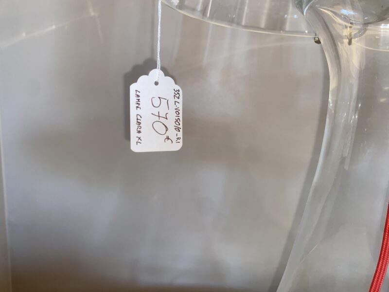 Lampe verre abat-jour verre