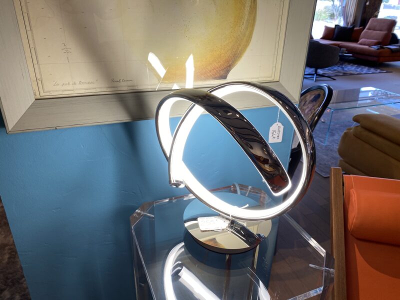 Lampe led ronde chromée