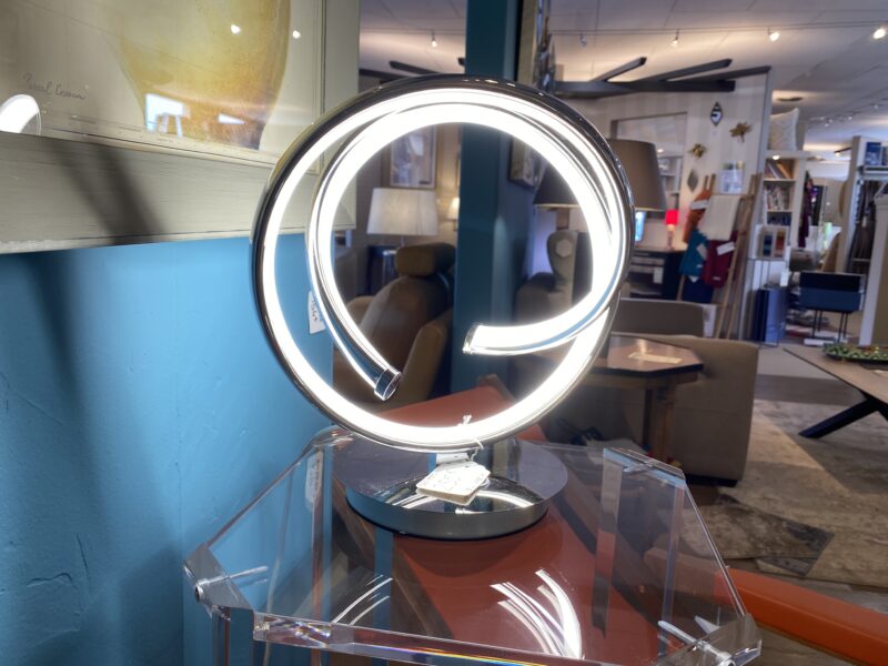Lampe led ronde chromée