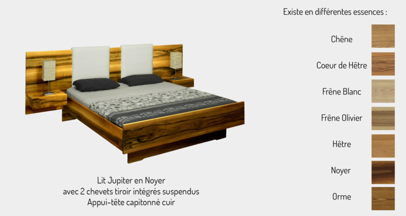 Lit jupiter bois massif de TAGLAN