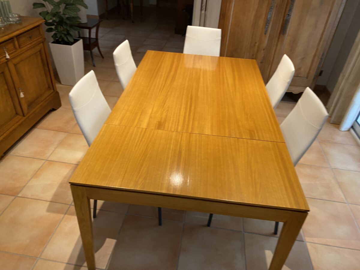 meuble valence guilherand chalon table ton bois rectangulaire moderne chêne allonge incorporées ardeche drome fabrication meubles français dasras lignartis (1)