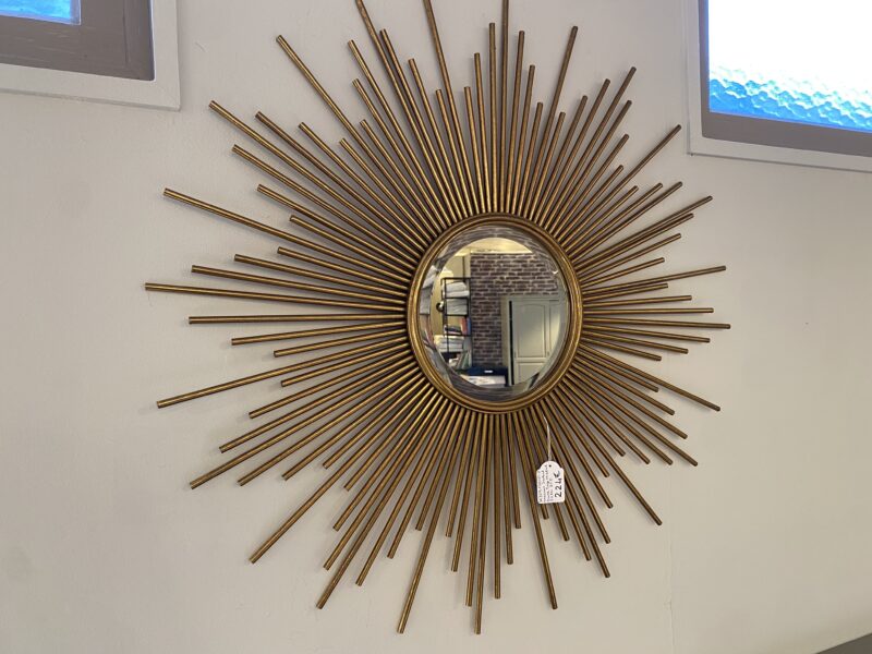 Miroir sculpture soleil tube
