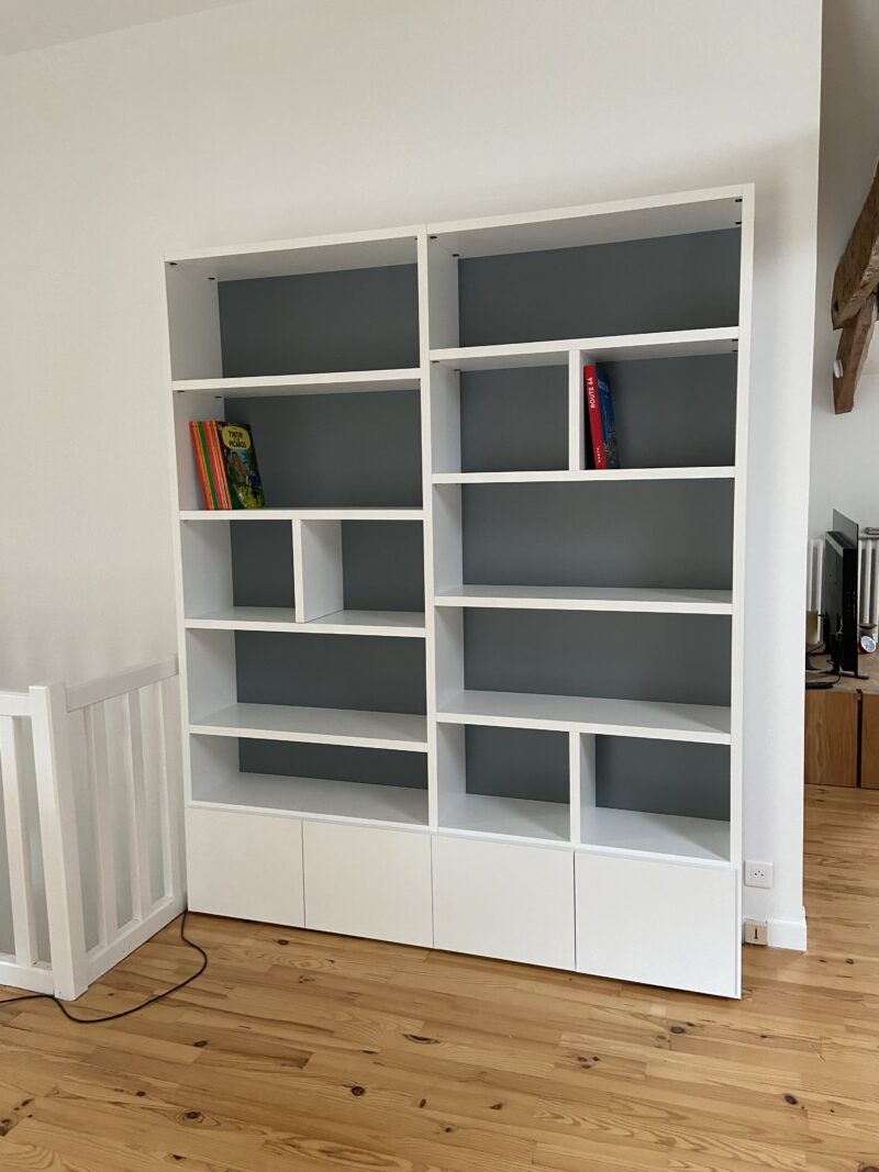 modulable contemporain laque bibliothèque rangement moderne étagères portes meubles chalon 07500 guilherand granges 26000 valence (4)