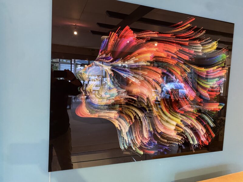 Photo sous verre visage
