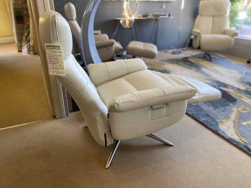 Fauteuil relax florida cuir paloma vachette coloris gris clair