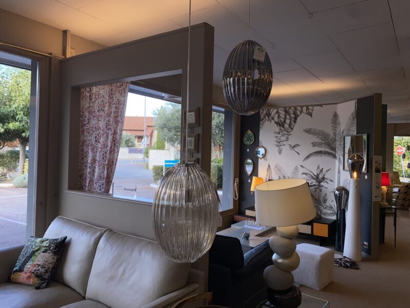 lustre boule de verre