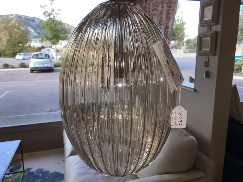 lustre boule de verre