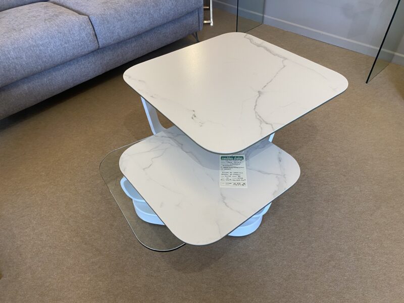 table basse gradient 4 plateaux verre et céramique meubles chalon