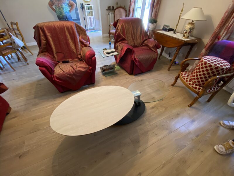table basse loop double plateau céramique verre métal, pivotante, meubles chalon 07500 26000 ardeche drome 07 26 (2)