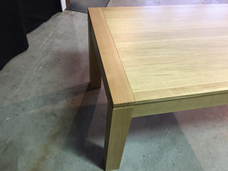 table moderne pieds massif 2 allonges en bout chêne massif ton naturel meubles chalon guilherand valence (8)