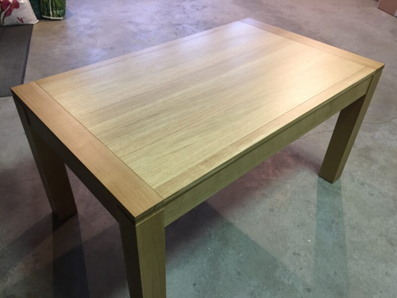 table moderne pieds massif 2 allonges en bout chêne massif ton naturel meubles chalon guilherand valence (8)
