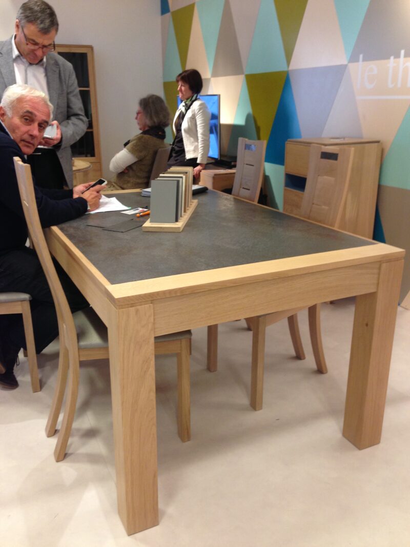 table rectangulaire moderne céramique et chene massif de dasras