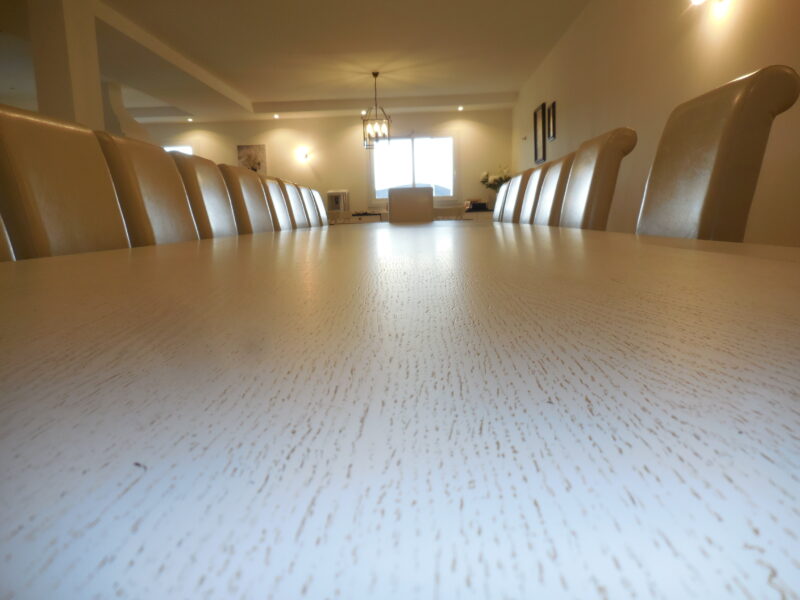 table rectangulaire sur mesure très longue meubles chalon chêne massif meubles chalon 07 guilherand valence