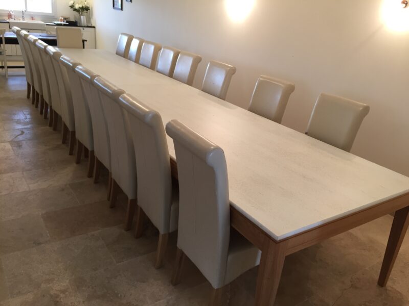 table rectangulaire sur mesure très longue meubles chalon chêne massif meubles chalon 07 guilherand valence