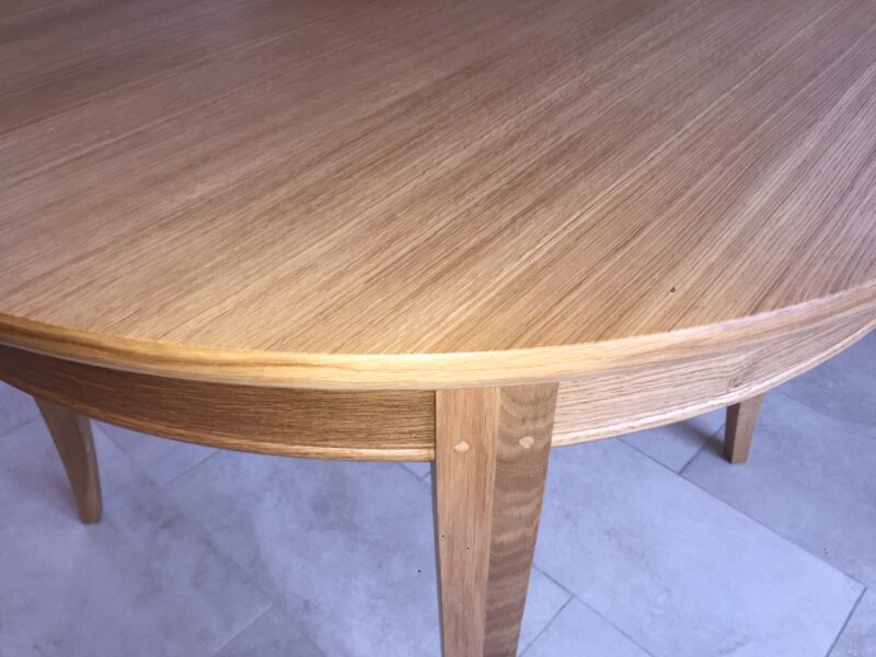 allonges portefeuille table ronde chêne massif allonge incorporée DASRAS meubles chalon (5)