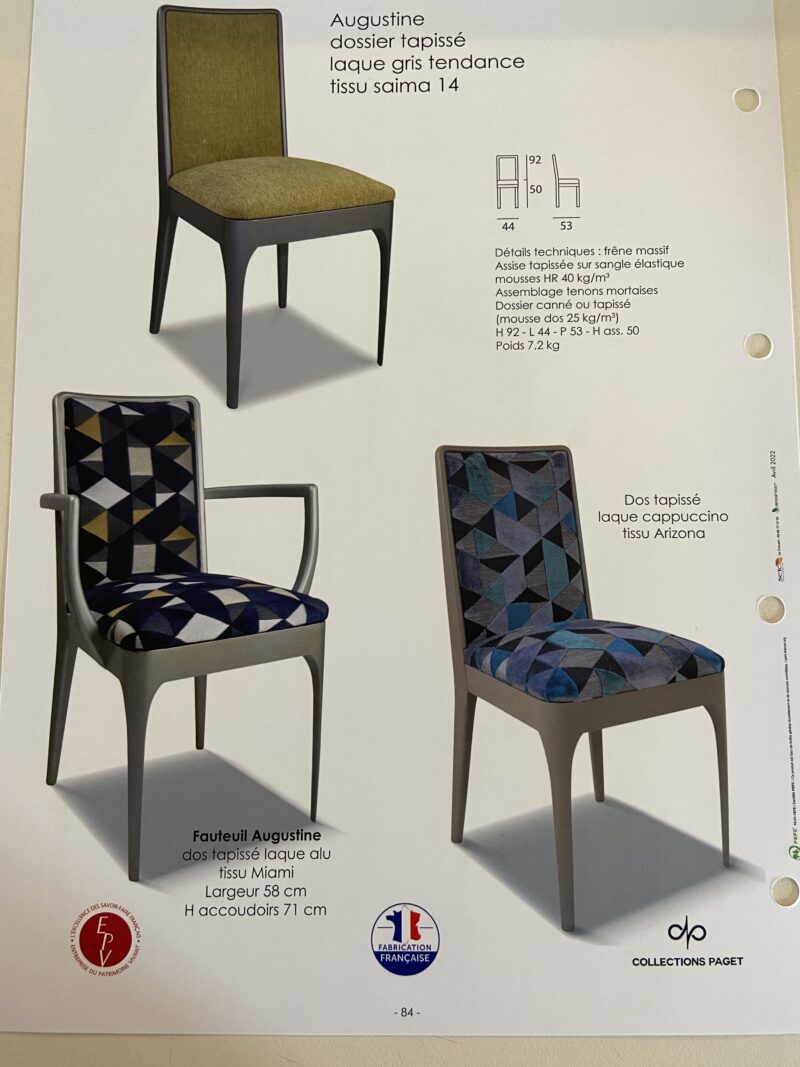 valence chaise contemporaine tissu paget meubles chalon 07500 26000 07 26 ardeche drome (1)
